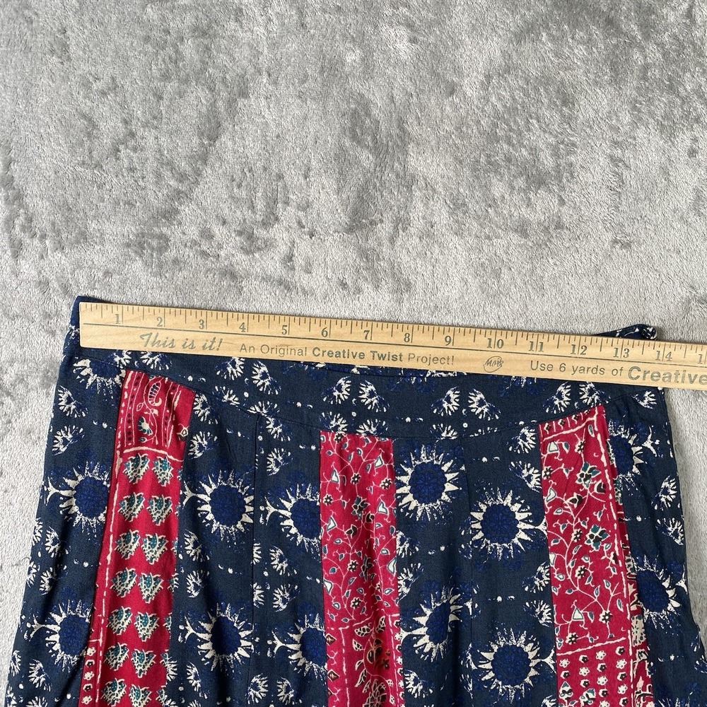 Natural Life Skirt Womens Sz M Floral Mix It Up Patchwork Maxi Boho Artsy Hippie - Picture 7 of 8